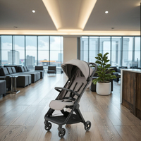 Poussette bébé pliable à une main, compacte, 3-en-1, avec cadre en alliage d'aluminium, capacité de charge de 20 kg, 0-3 ans