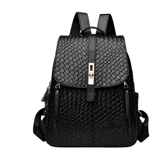 Nuovo <span class=keywords><strong>Zaino</strong></span> HK 2026 in <span class=keywords><strong>Pelle</strong></span> PU Nera Impermeabile e Leggera con Chiusura a Cerniera per Donne, Grande Capacità per Viaggi e Lavoro - Product Image 1