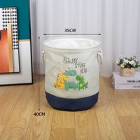 Panier de rangement en tissu de style minimaliste transfrontalier, motif animal de dessin animé, boîte de rangement pour vêtements, organisateur de linge sale