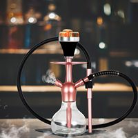 Pièces personnalisées de haute qualité en acier inoxydable verre de luxe givré Technics ensemble de narguilé fabriqué au Vietnam emballage de boîte de luxe