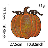 Appliques en tissu brodées de sequins pour Halloween : Citrouille, Fantôme, Pain d'épices – Grandes décorations pour vêtements – Vente en gros