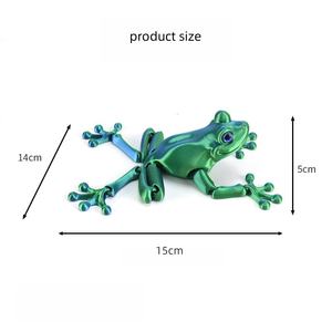 ของเล่นแอ็คชั่นฟิกเกอร์กบพลาสติกพิมพ์ 3 มิติ ข้อต่อหมุนได้และข้อต่อโค้งงอได้ - ของเล่นเสริมพัฒนาการสำหรับเด็ก - Product Image 6