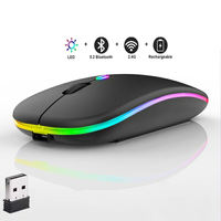 Ratón Inalámbrico Ergonómico Silencioso, Recargable, 2.4g, Bluetooth, Vertical