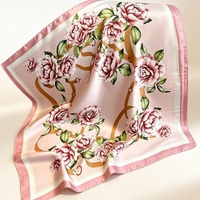 Gladde chiffon vierkante sjaal bandana ademende formele hoofddoek tas camouflage bloemen multifunctioneel voor werkafspraakjes accessoire