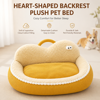 Lit pour chat et chien en peluche de luxe, doux, chaud, lavable, amovible, respirant, durable, coussin, canapé, nid pour animaux de compagnie de petite et moyenne taille