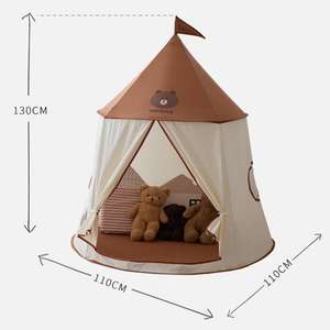 <span class=keywords><strong>Tente</strong></span> de château de princesse pour enfants, <span class=keywords><strong>tente</strong></span> intérieure carrée pour garçons et filles, <span class=keywords><strong>petite</strong></span> maison, maison de poupée en polyester - Product Image 5