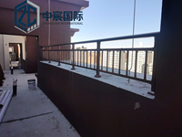 Rampe d'escalier murale en alliage d'aluminium décoratif Zhongchen, durable, pour intérieur et extérieur