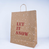 Sacs en papier kraft écologiques et recyclables à bas prix, imprimés en flexographie, biodégradables, pour vêtements et chaussures, personnalisables