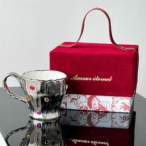 Tasse légère en verre diamant de luxe senior <span class=keywords><strong>sense</strong></span> Ins tasse en céramique faite à la main - Product Image 2