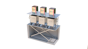 Conteneur à déchets souterrain BDB METAL BDB.13300-YA à 3 emplacements, de haute qualité, pour vente en gros, système de poubelle en vrac - Product Image 3