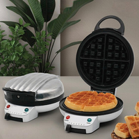 Gaufrier rond antiadhésif CE/ETL 1000W 2026, nouvelle version, grande capacité, contrôle de température, offre spéciale
