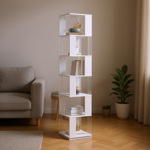 Estantería acrílica de 6 niveles, giratoria, moderna, para sala de estar, apartamento, muebles para el hogar - Product Image 2