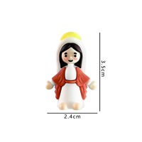 Figurines miniatures de la Vierge Marie DAMAI, cadeaux religieux classiques, décorations pour les œufs de Pâques, cadeaux de baptême, plastique imperméable