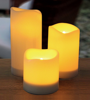 Bougie solaire en plastique Rechargeable pour noël, bougie LED de décoration de mariage