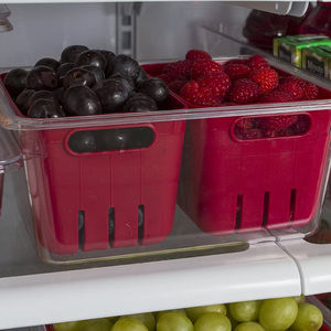 <strong>Twin</strong> Colander Stackable Food Storage Organize Refrigerator Organizer <strong>Bin</strong> for Fridge, Freezer, and Pantry Kitchen - Product Image 5