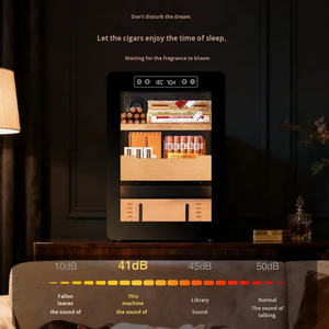 Humidor électrique de <span class=keywords><strong>table</strong></span> 45L avec étagères en acier laminé à froid, petit compresseur, armoire à cigares, thermostat numérique réglable, zone unique - Product Image 4