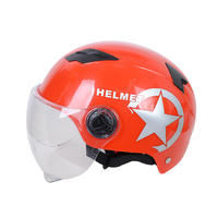 Casco de Motocicleta Eléctrica Unisex de Lujo para Adultos, para Todas las Estaciones, con Cierre de Hebilla, Material PP Resistente, Visera Transparente, Diseño de Estrella