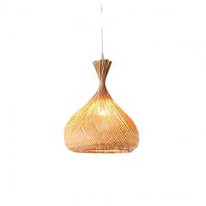 Bamboo Woven Pendant <b>Light</b> Oval E27 Led Single Head For Bedroom <b>Dining</b> Room Home - Product Image 1