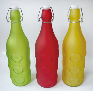 Botellas de Vidrio de 1 Litro con Tapa de Clip, Estilo Vintage con Estampado Navideño - Product Image 6