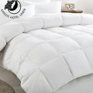 Edredón de calidad de 5 estrellas para Hotel, edredón con plumas de ganso, tamaño Queen y King, color blanco - Product Image 2
