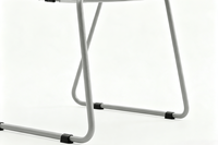 Chaise de conférence moderne, siège de formation, chaise de réunion, chaise d'auditorium, chaise de salle de classe avec structure en métal thermolaqué, design ergonomique en plastique