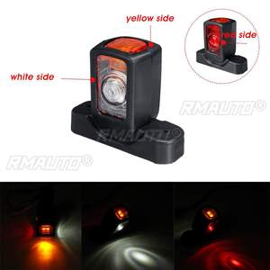 12/24V Truck LED Side <b>Marker</b> Light Triple Amber <b>White</b> Red Indicator Lamps for Trailer Lorry RV Bus - Product Image 2