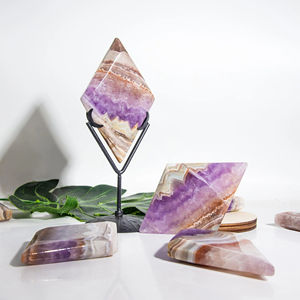 Wholesale high-quality Amethyst Agate Rhombus crystal healing <b>natural</b> <b>stones</b> for unique home decoration and holiday gifts - Product Image 2