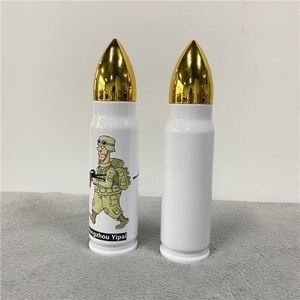 17Oz 500Ml White Blank Diy Heat Transfer Stainless Steel Double Wall Bullet Shape Tumbler for Sublimation - Product Image 3