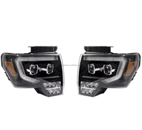 Accessoires pour pick-up 4x4, phare avant noir pour F150 09 10 11 12 13 14 2009 2010 2011 2012 2013 2014, phare LED