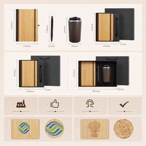 Wholesale Luxury <b>Leather</b> Seam Hardcover Notebook, Enterprise Can Customize Business <b>Diary</b> with Pen Gift Box Set - Product Image 4