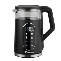 Bouilloire Électrique en Verre Automatique Anbo Factory OEM/ODM 1,7 L avec Contrôle de Température et Fonction Maintien au Chaud pour Hôtels, Foyers et Utilisation Extérieure
