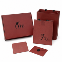 Coffret cadeau de luxe avec logo personnalisé, boîte rigide, sac en papier assorti, carte de vœux et enveloppe pour l'emballage de la marque