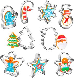 Christmas Cookie Cutter Food Grade Stainless Steel Christmas <b>Biscuit</b> Cutter Custom Snowflake Xmas Baking Tool for Christmas <b>Gift</b> - Product Image 1