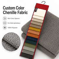 Tissu de canapé en chenille uni épaissi doux pour la peau, tissu d'ameublement de canapé personnalisé multicolore pour la décoration de coussins de canapé à domicile