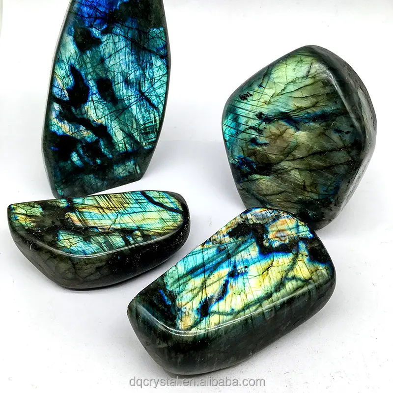 Pedra de labradorite, pedra de labradorita natural polida de cristal para presente