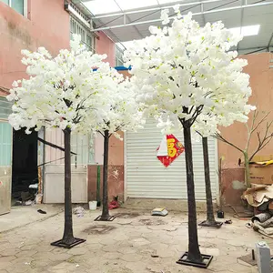 Custom 10ft big white faux cherry blossoms fake sakura trees large artificial cherry blossom tree for indoor outdoor decoration