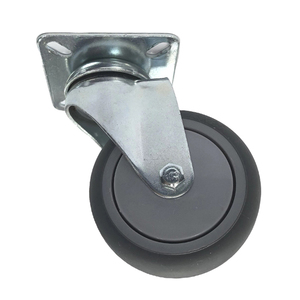 Flatbed Cart 3 Inch Swivel Caster Trolley <b>Wheel</b> Tpr Gray Rubber Silent Caster <b>Wheel</b> - Product Image 3