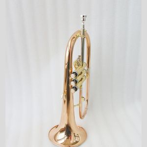 Flugelhorn en cuivre, instrument à vent en laiton, <span class=keywords><strong>trompette</strong></span> en Si bémol - Product Image 3