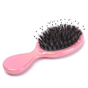 Wholesale Factory Hot Selling Cute Mini Hairbrush Smooth <b>Bristle</b> Paddle Massage Cheap Pink Salon Baby <b>Hair</b> <b>Brush</b> - Product Image 2