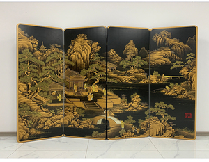 Paravent autoportant de style chinois, portable, pliable, en bois vintage, cloisons, écrans, séparateurs de pièce, <span class=keywords><strong>salon</strong></span> - Product Image 4