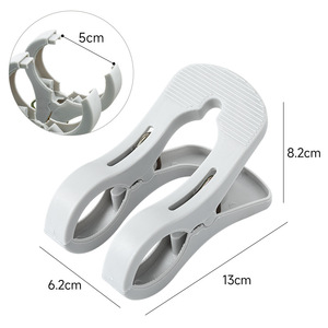 Pince <span class=keywords><strong>à</strong></span> <span class=keywords><strong>linge</strong></span> de style japonais de grande taille, pince en plastique robuste coupe-vent et anti-UV pour couvertures, idéale partout - Product Image 6