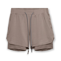 Shorts de sport double couche pour hommes, taille élastique, séchage rapide, maille légère, pour athlétisme et basketball, motif uni