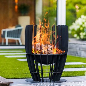 Brasero en métal élégant pour la détente dans la cour européenne et américaine, pour le chauffage et la décoration du patio, brasero robuste et durable - Product Image 4