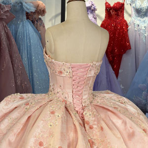 Nouvelle arrivée Dy6981, robe de soirée sans bretelles, à lacets et plissée, robe de bal, robe de fête, robe de Quinceañera Jancember - Product Image 6