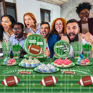 <span class=keywords><strong>Ensemble</strong></span> de vaisselle et serviettes de fête à thème football et dessin animé, très populaire pour les anniversaires - Product Image 4
