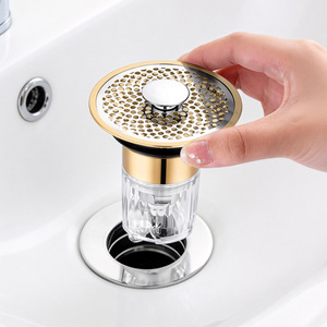 Washbasin Drain Plug Push Button Spring Loaded Universal 2.8 Inch Bounce Core Easy Installation - Product Image 1