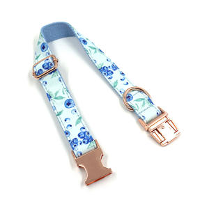 <span class=keywords><strong>Collar</strong></span> de perro con patrón de arándanos de lujo para cachorro, diseño de hebilla de Metal ajustable con Material de nailon impreso, fabricante Bumopet - Product Image 2