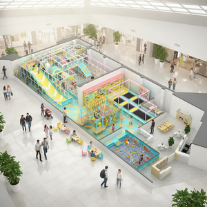 Parc <span class=keywords><strong>de</strong></span> jeux intérieur interactif pour enfants avec toboggan, parcours d'aventure en corde, zones <span class=keywords><strong>de</strong></span> jeux souples et d'aventure - Product Image 1