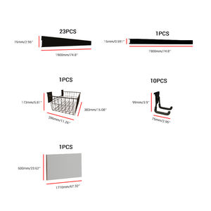 منظم حائط داخلي متعدد الوظائف من الألومنيوم رف تخزين قوي مثبت على الحائط رف عائم للجيم - Product Image 3