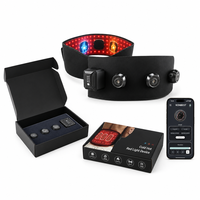 Cinturón de Terapia de Luz Roja Profesional, Inalámbrico y Recargable, Masajeador de Espalda para Recuperación Muscular y Alivio del Dolor de Viaje